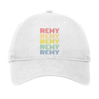 Remy Wordmark Pattern Personalized Name Retro T Sh Adjustable Cap | Artistshot