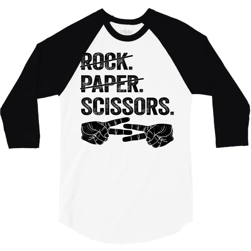 Rock Paper Scissors Tee Lesbian Women Girls Gay Pr 3/4 Sleeve Shirt | Artistshot