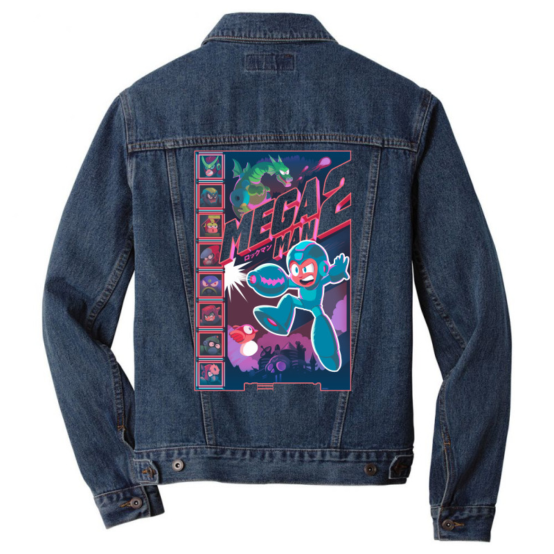 Mega Man 2 Robot Masters Men Denim Jacket by grazawodanw | Artistshot