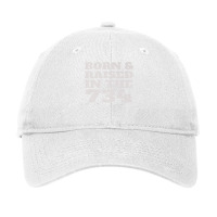 Vintage Born & Raised In The 734 For People From M Adjustable Cap | Artistshot