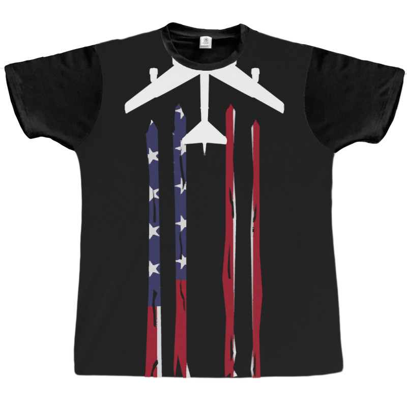 Trending B-52 Stratofortress Bomber Us Flag-eebnj Graphic T-shirt by centralfantast | Artistshot