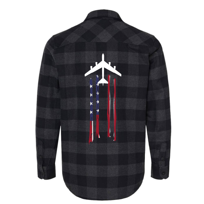 Trending B-52 Stratofortress Bomber Us Flag-eebnj Flannel Shirt by centralfantast | Artistshot