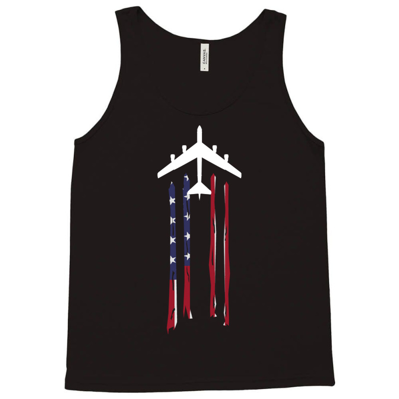 Trending B-52 Stratofortress Bomber Us Flag-eebnj Tank Top by centralfantast | Artistshot