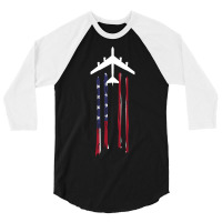 Trending B-52 Stratofortress Bomber Us Flag-eebnj 3/4 Sleeve Shirt | Artistshot