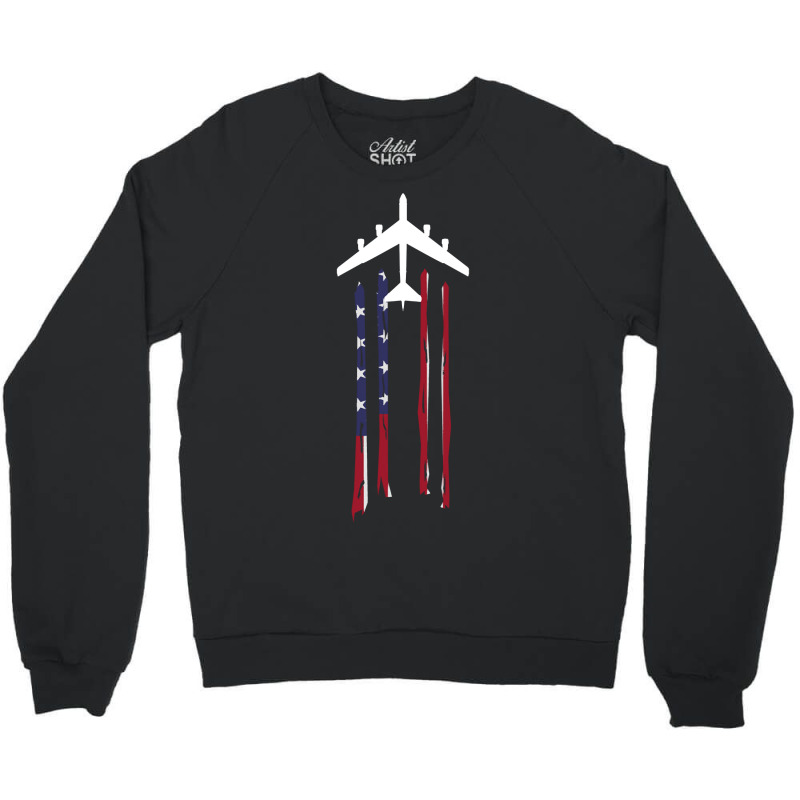 Trending B-52 Stratofortress Bomber Us Flag-eebnj Crewneck Sweatshirt by centralfantast | Artistshot