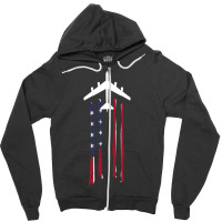 Trending B-52 Stratofortress Bomber Us Flag-eebnj Zipper Hoodie | Artistshot