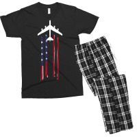 Trending B-52 Stratofortress Bomber Us Flag-eebnj Men's T-shirt Pajama Set | Artistshot