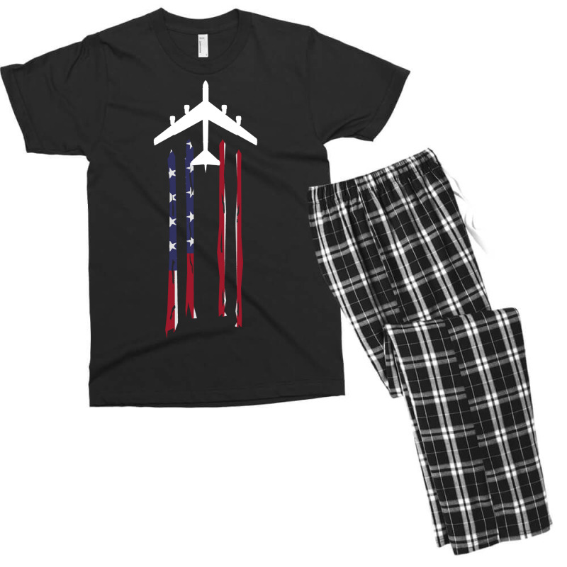 Trending B-52 Stratofortress Bomber Us Flag-eebnj Men's T-shirt Pajama Set by centralfantast | Artistshot