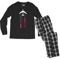 Trending B-52 Stratofortress Bomber Us Flag-eebnj Men's Long Sleeve Pajama Set | Artistshot