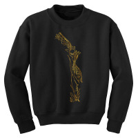 Limited Edition Giraffe Love Black & Gold Youth Sweatshirt | Artistshot