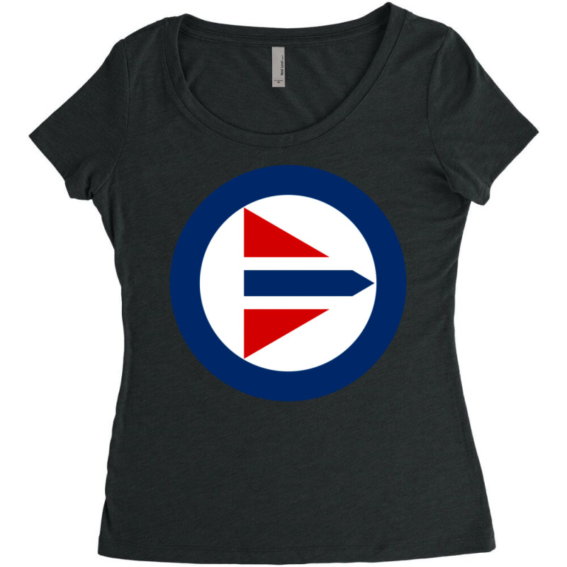 Royal Norwegian Air Force Roundel Women's Triblend Scoop T-shirt by rakkarloppan9 | Artistshot