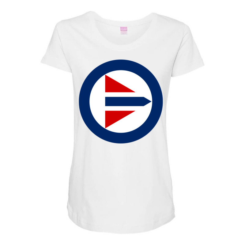 Royal Norwegian Air Force Roundel Maternity Scoop Neck T-shirt by rakkarloppan9 | Artistshot