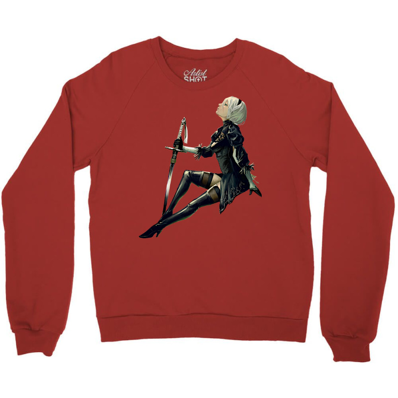 Nier Automata Yorha No.2 Type B (2b) Crewneck Sweatshirt by rotaewinga | Artistshot