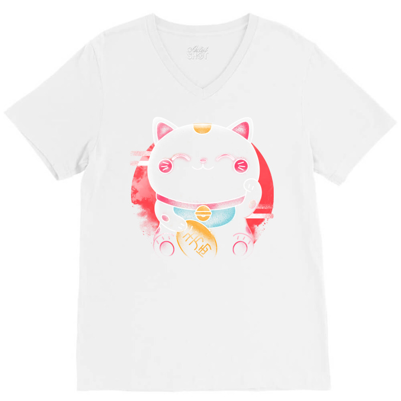 Soul Of The Maneki Neko V-Neck Tee by behekghumet | Artistshot