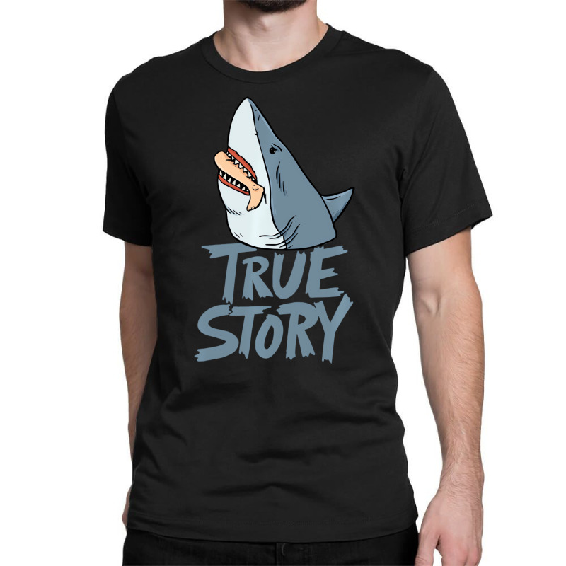 Shark Amputee Joke Leg Prosthetic Design For A Leg Classic T-shirt by tamicam | Artistshot