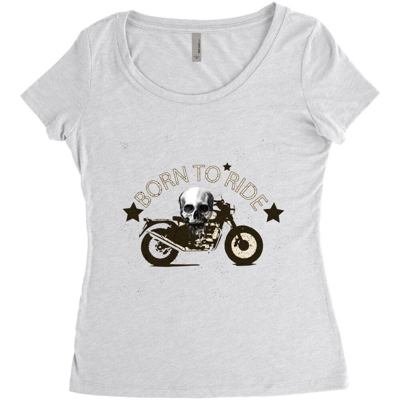 Born To Ride Women's Triblend Scoop T-shirt by Rococodesigns | Artistshot