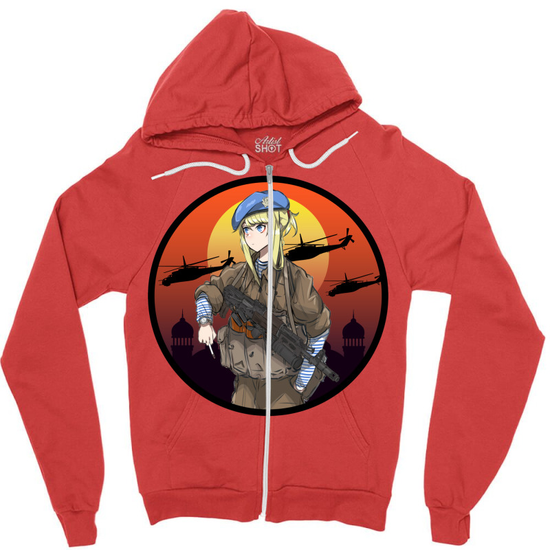 Soviet Airborne Girl Zipper Hoodie by behekghumet | Artistshot