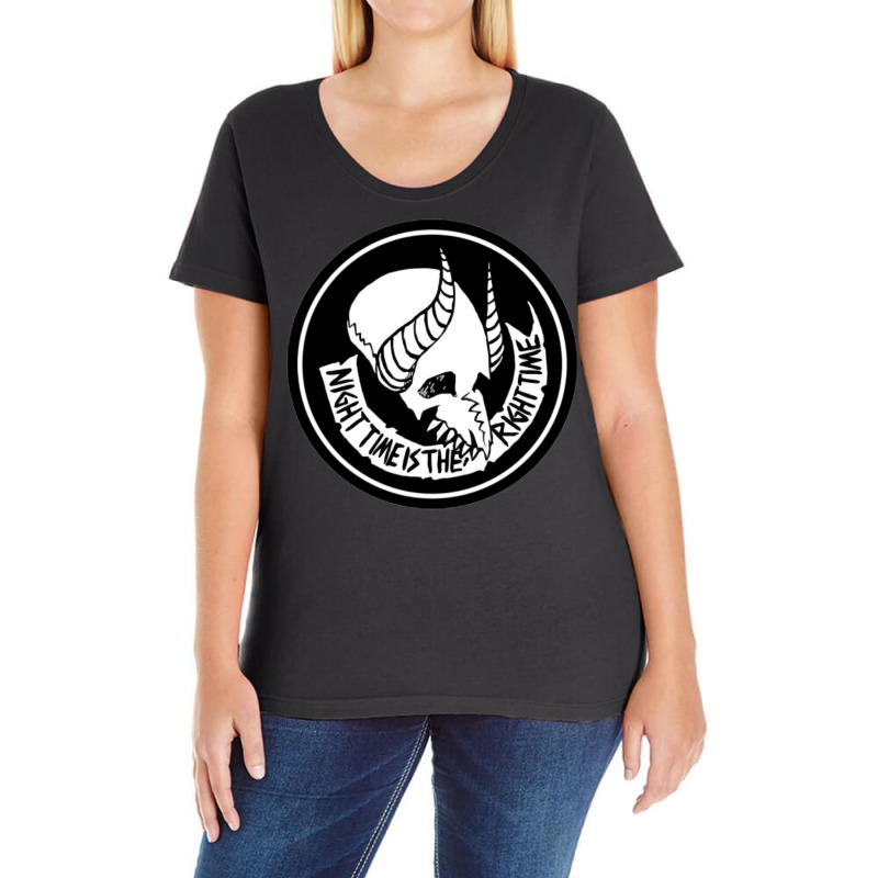 Jormungand Night Nine Ladies Curvy T-Shirt by smiratplepelm | Artistshot