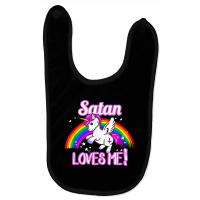 Satan Loves Me  Unicorn Religion Non Believer God Baby Bibs | Artistshot