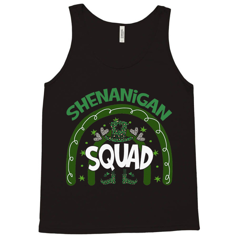 Shenanigans Squad St Patricks Day Gnomes Green Iri Tank Top | Artistshot