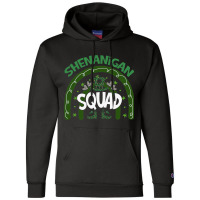 Shenanigans Squad St Patricks Day Gnomes Green Iri Champion Hoodie | Artistshot