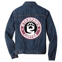 Starpaws Cute Coffee Pink Men Denim Jacket | Artistshot