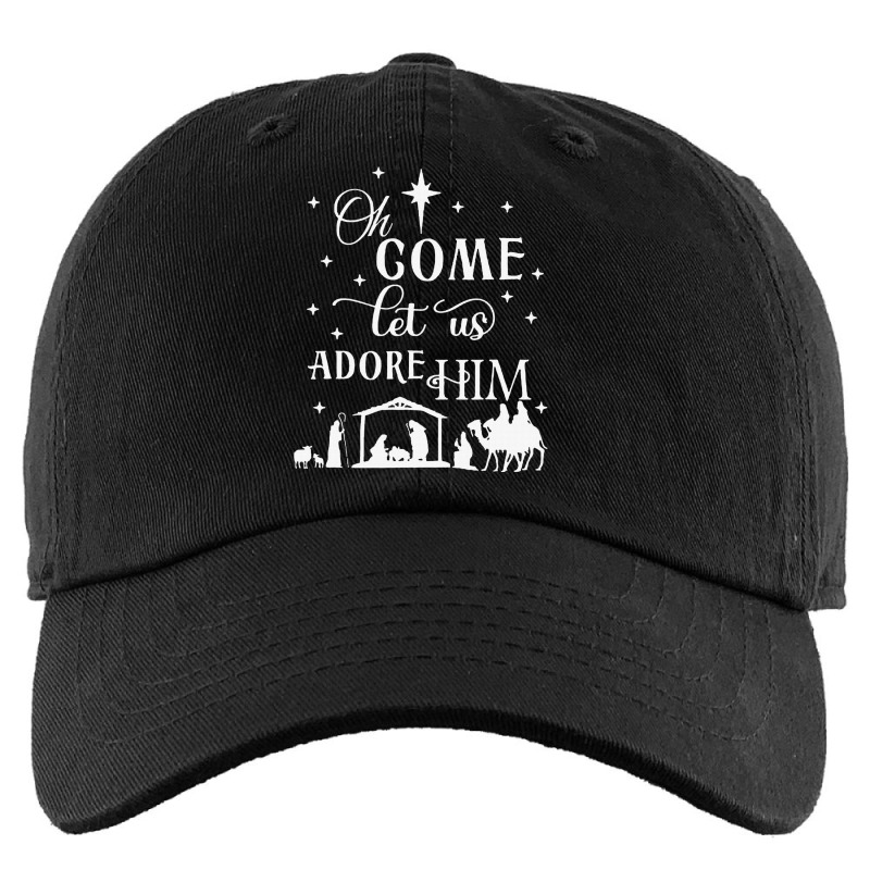 Oh Come Let Us Adore Him Christian Nativity Vintag Kids Cap by guiUPTEES | Artistshot