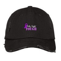 Hot Trend Girls Fight Tough Alzheimers Awareness P Vintage Cap | Artistshot