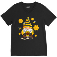 Sunflower Gnome With Bee And Honey Hippie T Shirt V-neck Tee | Artistshot