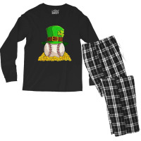 St Patricks Day Baseball Sharmcok Irish Men's Long Sleeve Pajama Set | Artistshot