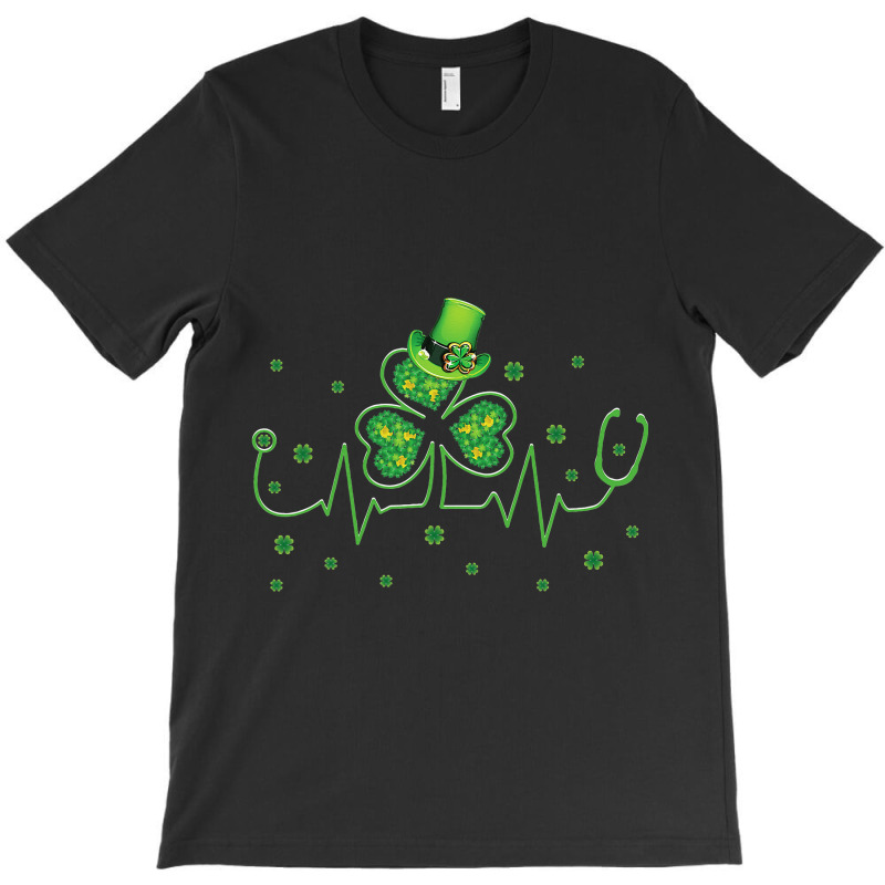 St Patricks Day Clover Heartbeat Irish Nurse Shamr T-shirt | Artistshot