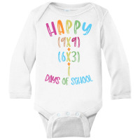 Math Formula 100 Days Of School Kindergarten Smart Long Sleeve Baby Bodysuit | Artistshot