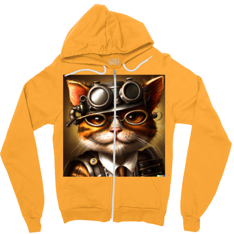 Cheeky Cat Zipper Hoodie | Artistshot