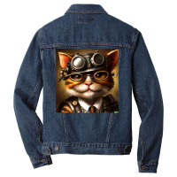 Cheeky Cat Men Denim Jacket | Artistshot