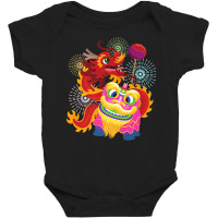 Happy Chinese New Year 2023 Lion Dragon Dance Luna Baby Bodysuit | Artistshot