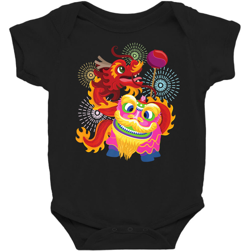 Happy Chinese New Year 2023 Lion Dragon Dance Luna Baby Bodysuit by geisea | Artistshot