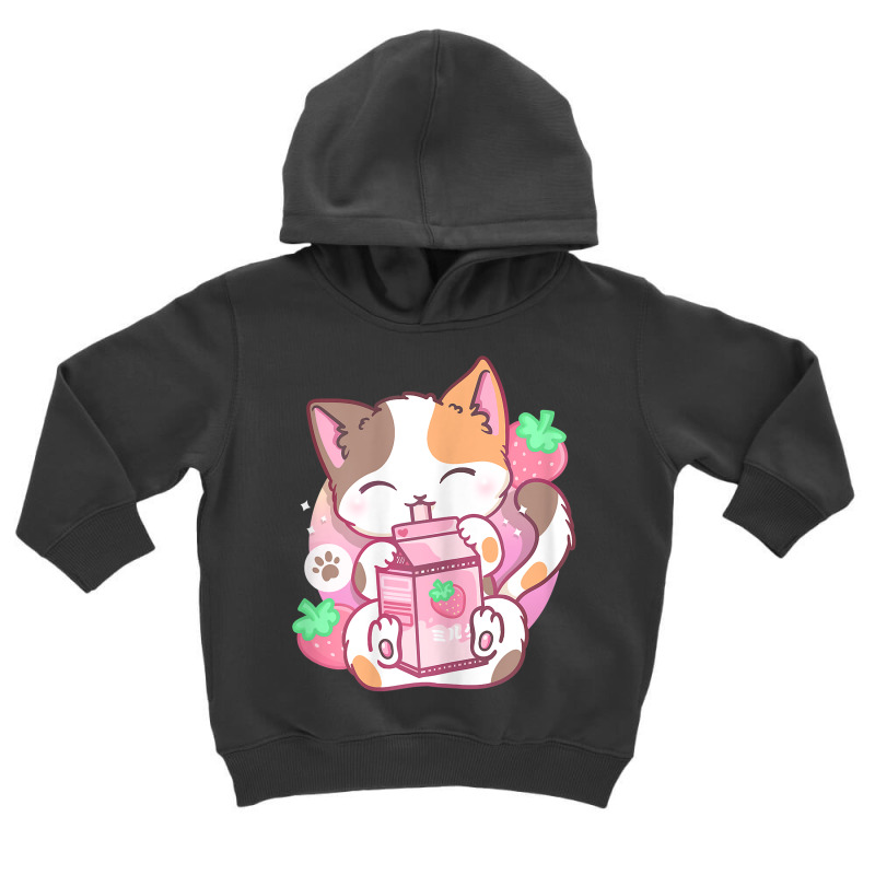 Strawberry Shake Strawberry Milk Cat Kawaii Neko A Toddler Hoodie by ewubea | Artistshot