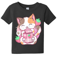 Strawberry Shake Strawberry Milk Cat Kawaii Neko A Baby Tee | Artistshot