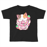 Strawberry Shake Strawberry Milk Cat Kawaii Neko A Toddler T-shirt | Artistshot