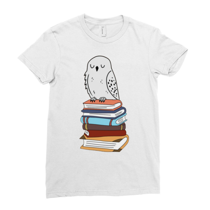 Magic Owl On Books 11 Ladies Fitted T-Shirt by makuosymelah | Artistshot