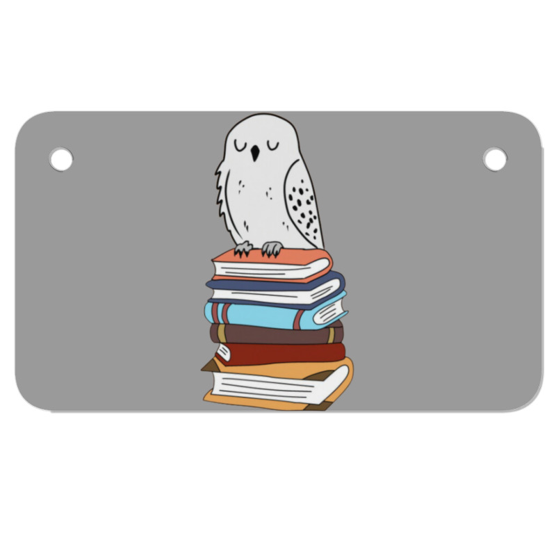 Magic Owl On Books 31 Motorcycle License Plate | Artistshot