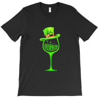 Three Wine Glasses Clover Irish Shamrock St Patric T-shirt | Artistshot