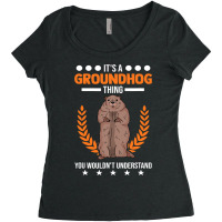 Its A Groundhog Thing You Wouldnt Understand Marmo Women's Triblend Scoop T-shirt | Artistshot