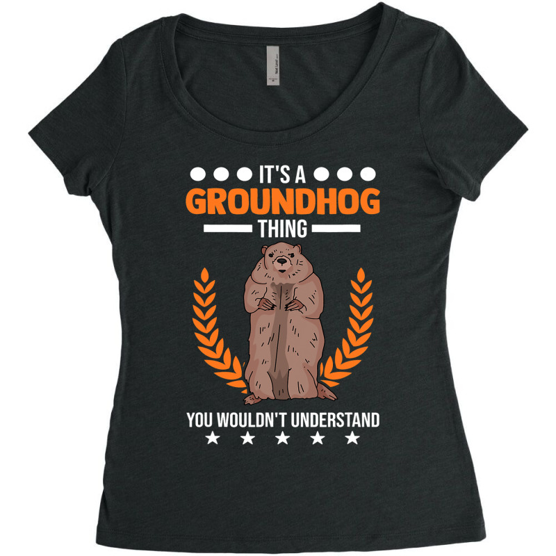 Its A Groundhog Thing You Wouldnt Understand Marmo Women's Triblend Scoop T-shirt by XAVIERESPREE | Artistshot