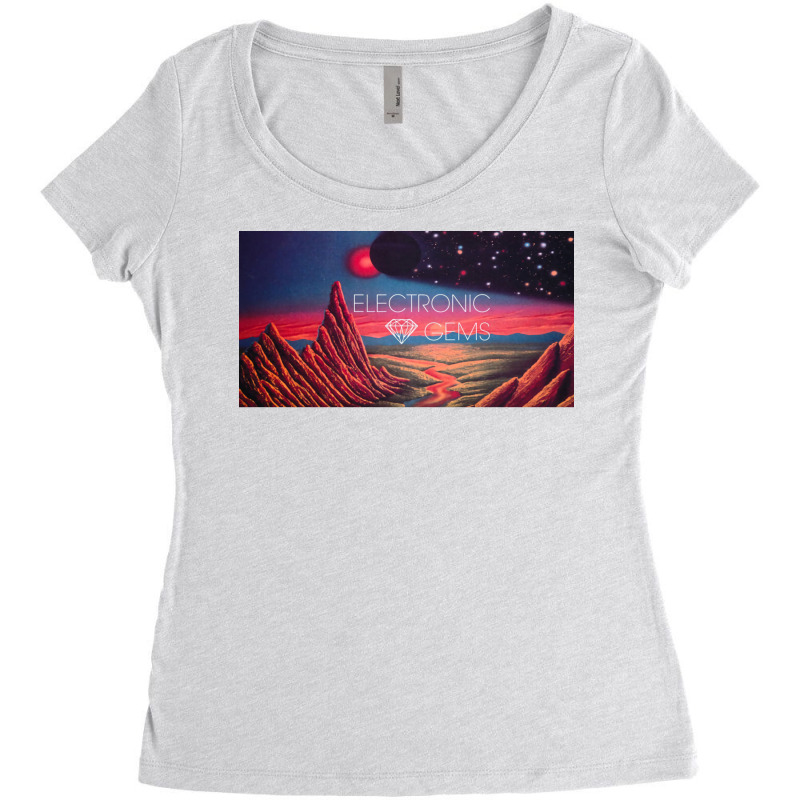 Electronic Gems   Interstellar Eclipse (星間食) Women's Triblend Scoop T-shirt by jorjybasino8 | Artistshot