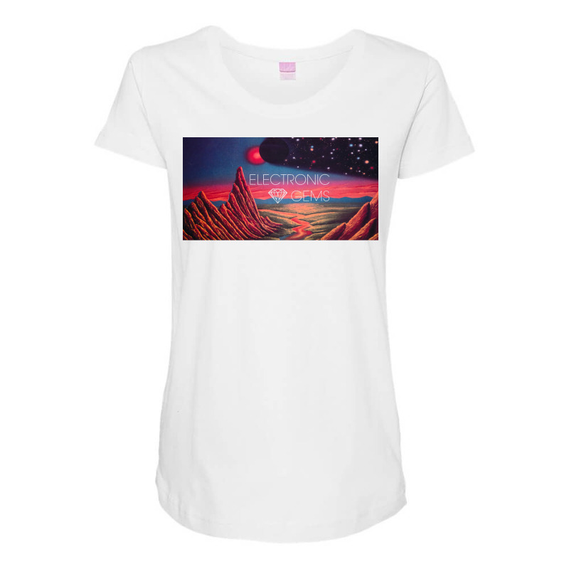 Electronic Gems   Interstellar Eclipse (星間食) Maternity Scoop Neck T-shirt by jorjybasino8 | Artistshot