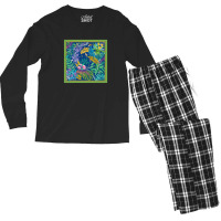 Peanuts Anime Illustration Oil Of A Picture Abstract Illustration Temp Men's Long Sleeve Pajama Set | Artistshot