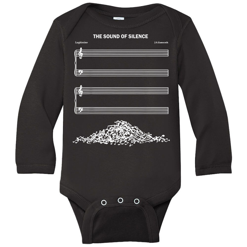 The Sound Of Silence Music Lover T Shirt Long Sleeve Baby Bodysuit by ervanm | Artistshot