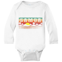 Retro Vintage Samoa T Shirt Samoan Shirt Long Sleeve Baby Bodysuit | Artistshot