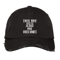 This Boy Runs On Jesus And Video Games Christian G Vintage Cap | Artistshot